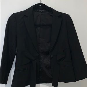 Theory Short Tie Black Casual Blazer 00